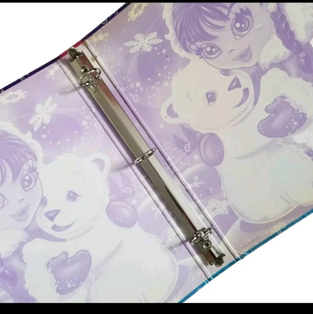 Y2K Lisa Frank Anana Eskimo Polar Bear White Tuscan Bird 3 Ring Binder *FLAW.